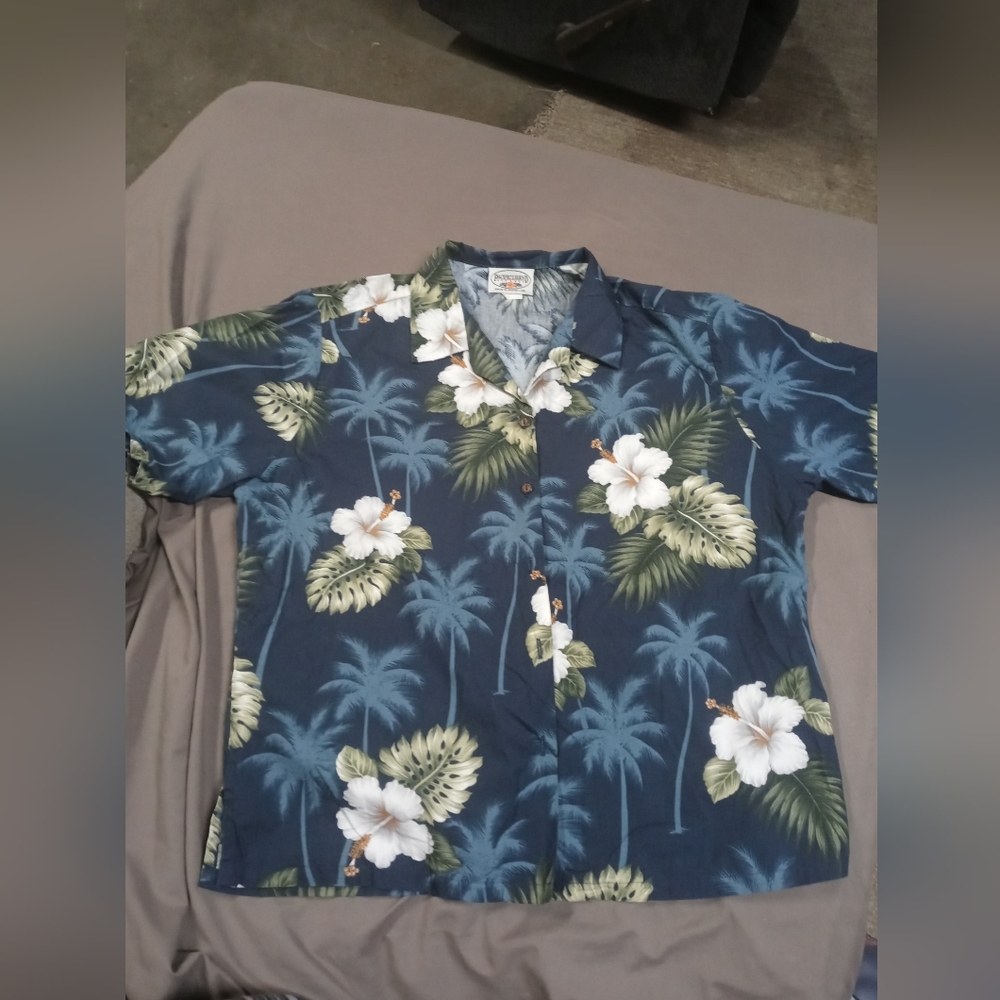 Pacific Legend Apparel Short Sleeve Hawaiian Shirt/Size Large